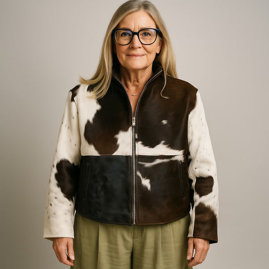 Schicke leichte Jacke mit Leopardenmuster