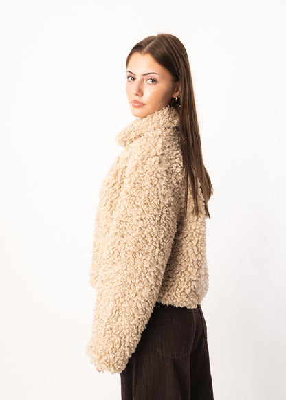 Lockere Lammfelljacke