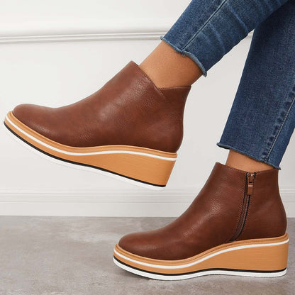 Schicke Leder-Stiefeletten für den Alltagsstil