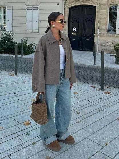 Elegante gesteppte Reversjacke für Übergangsjahreszeiten