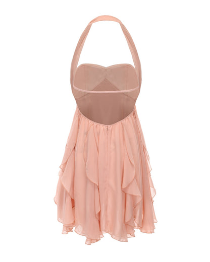 Kleid mit Blumenmuster und Neckholder-Ausschnitt