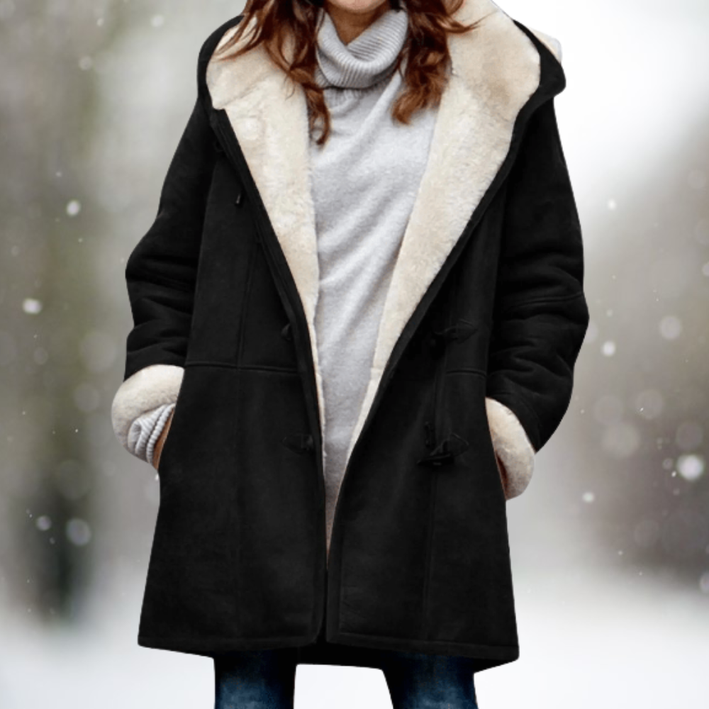 Gemütlicher, mit Fleece gefütterter, warmer Wintermantel für Damen