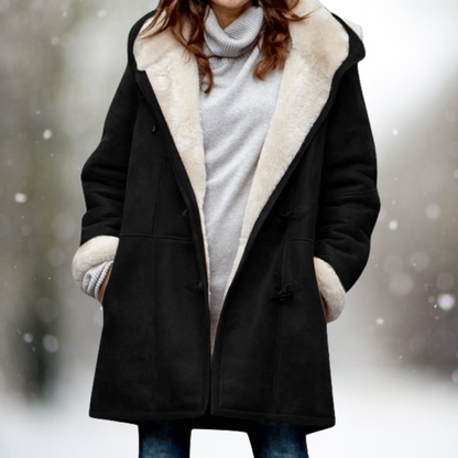 Gemütlicher, mit Fleece gefütterter, warmer Wintermantel für Damen