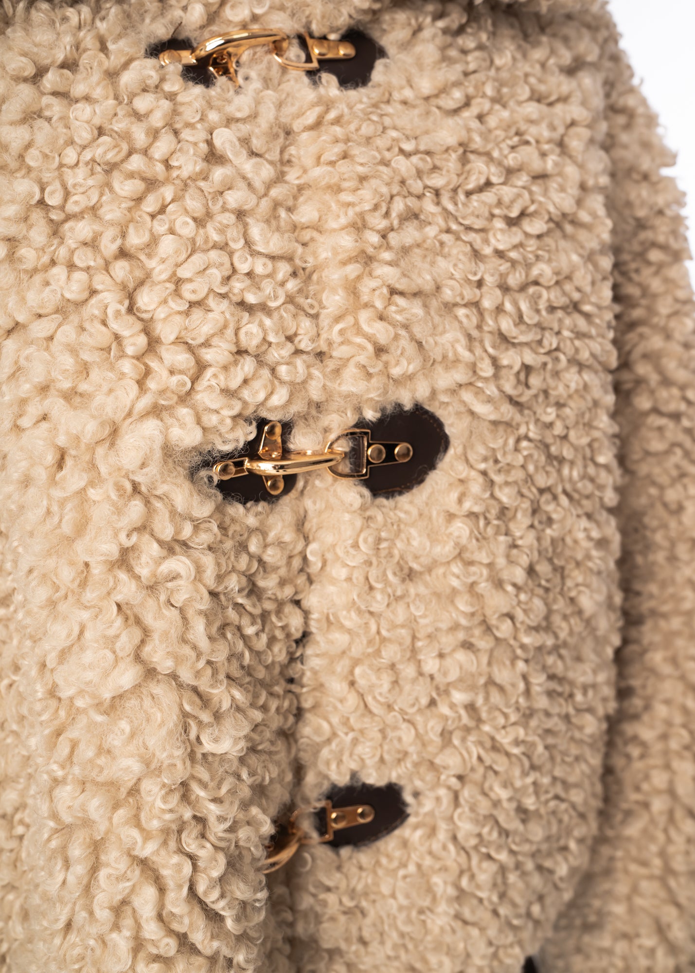 Lockere Lammfelljacke