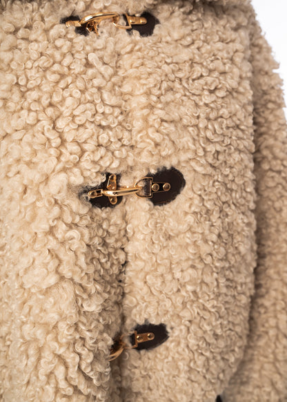 Lockere Lammfelljacke