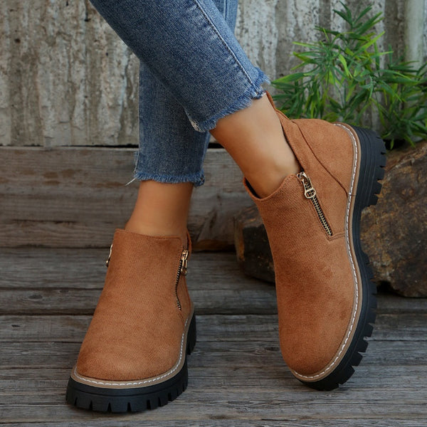 Schicke Leder-Stiefeletten für Damen