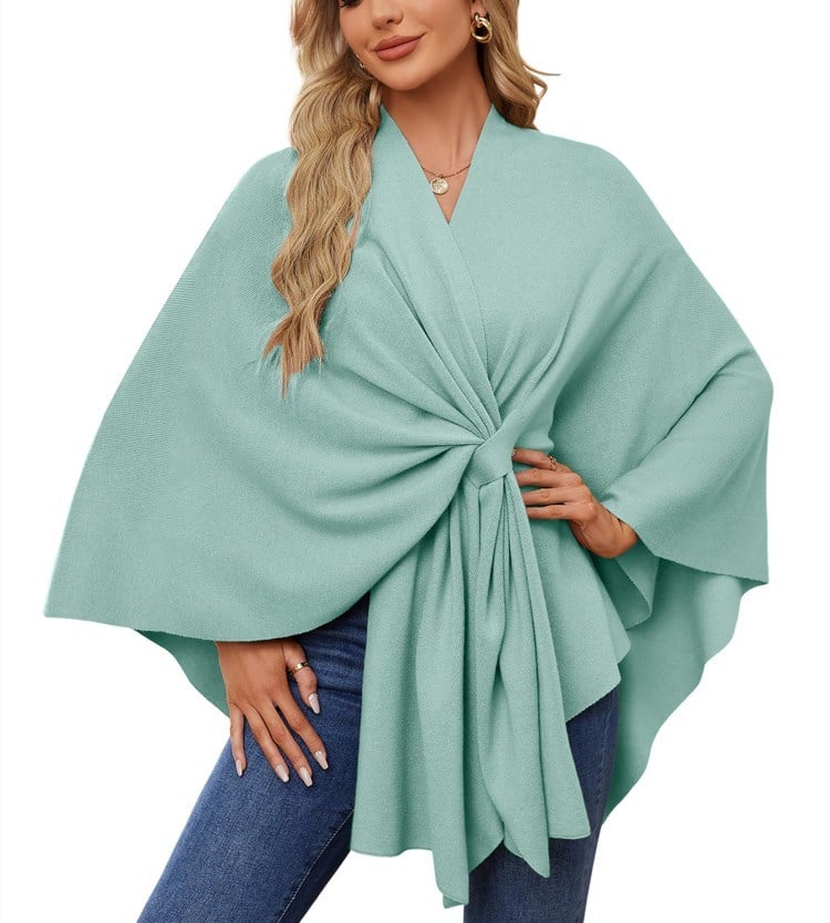 Weicher eleganter Schal-Poncho für gemütlich-schicke Lagenlooks