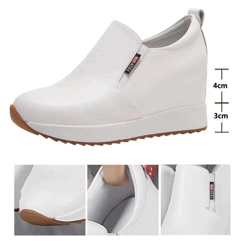 Schicke Stiefeletten aus echtem Leder mit Blockabsatz