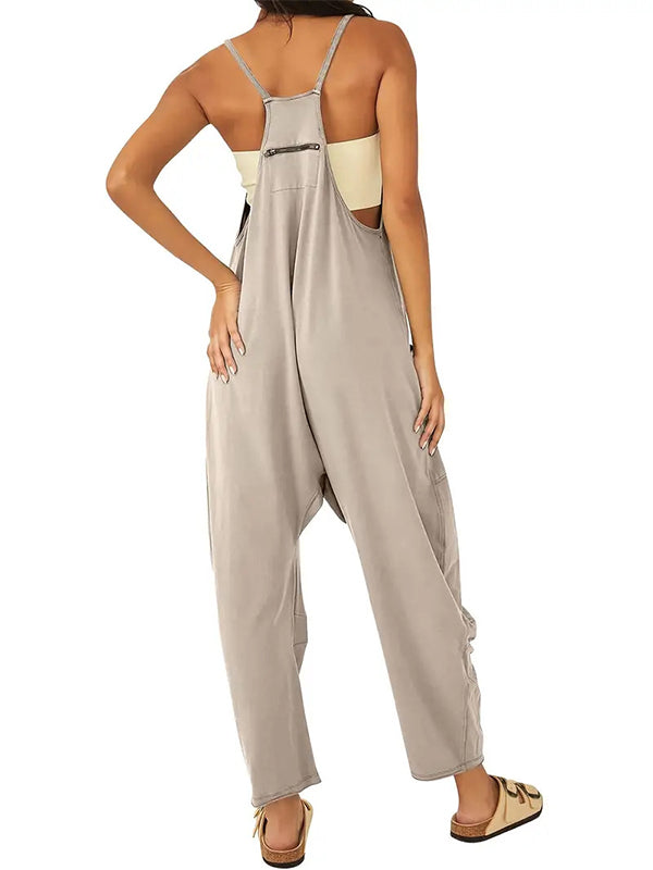 Übergroßer Jumpsuit mit großen Pattentaschen