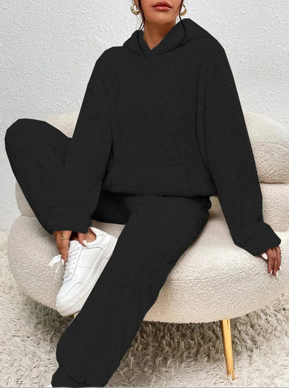 Gemütliches Teddy-Zweiteiler-Loungewear-Set für Damen