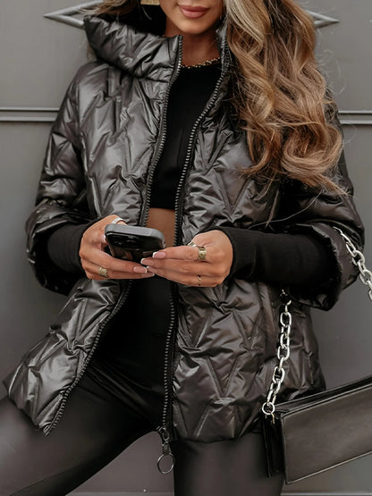 Gemütliche Patchwork-Baumwolljacke für geschichteten Casual-Stil