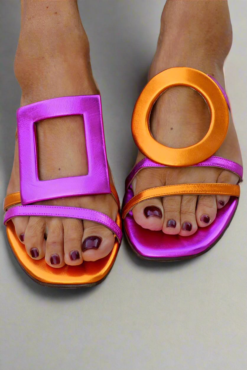 Colorblock Offene Freizeit-Sandalen