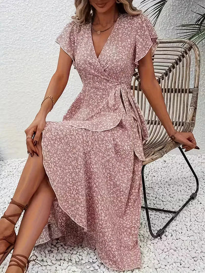 Florales Wickelkleid für Damen