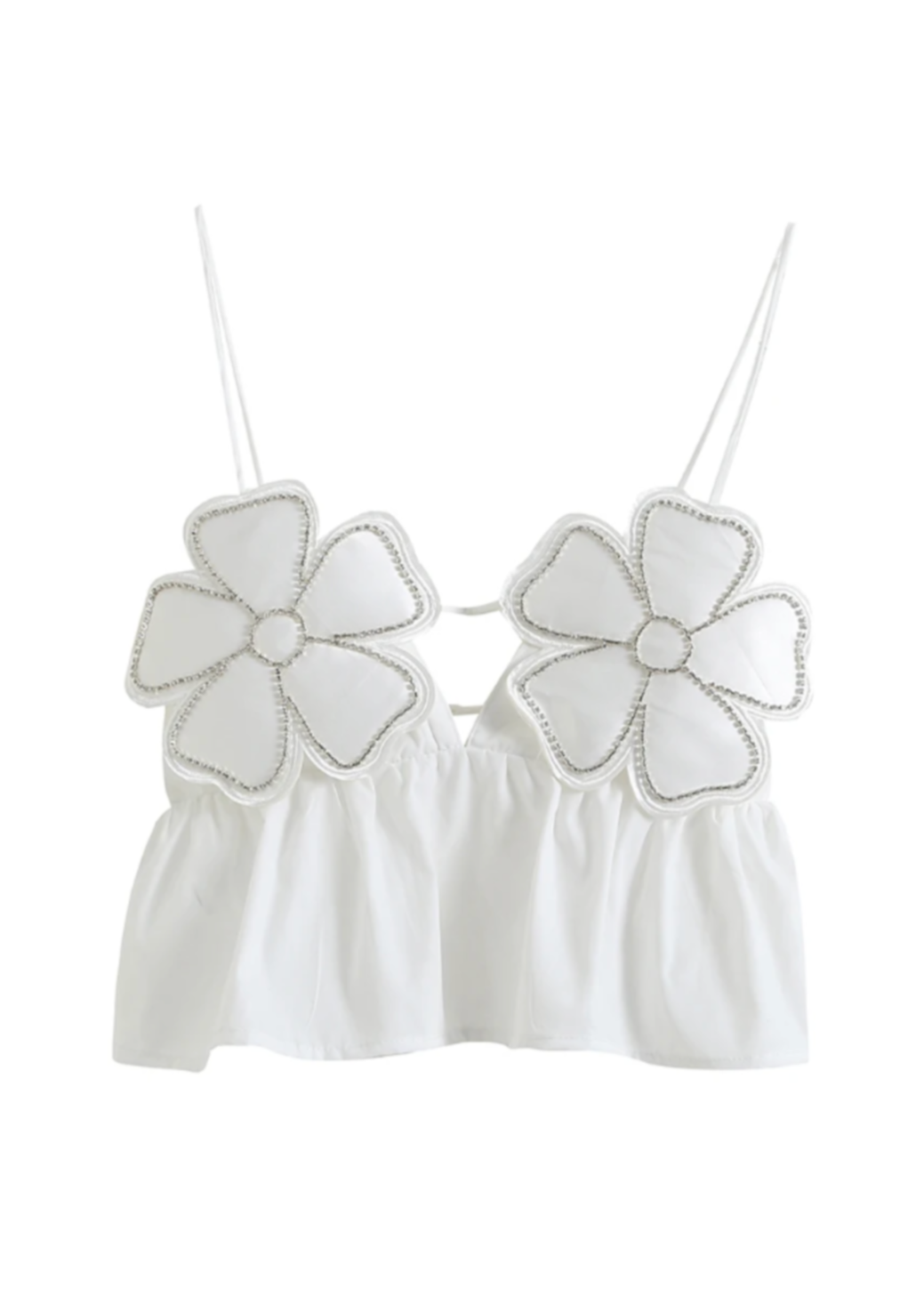 Damen Weiße Fließende Arabella Bluse