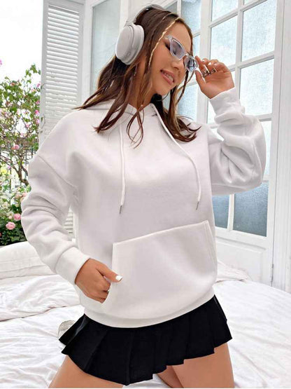Bequemer Damen-Hoodie mit Kängurutasche und inspirierendem Rückenprint