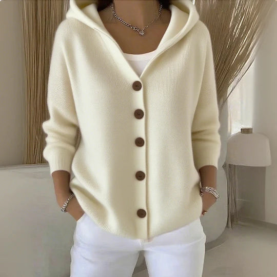 Gemütliche Damen Baumwollcardigan mit langen Ärmeln