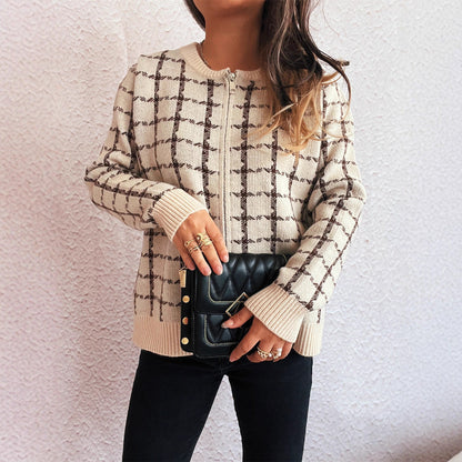 Gemütlicher kariert Cardigan mit Taschen für den Alltagstil