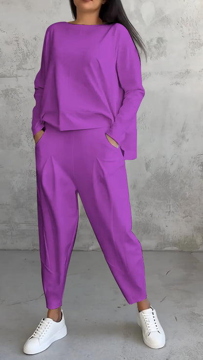 Gemütliches zweiteiliges Strick-Loungewear-Set