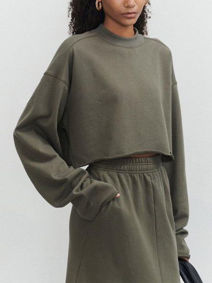 Bequemes, kurz geschnittenes Sweatshirt für lässigen Chic-Stil