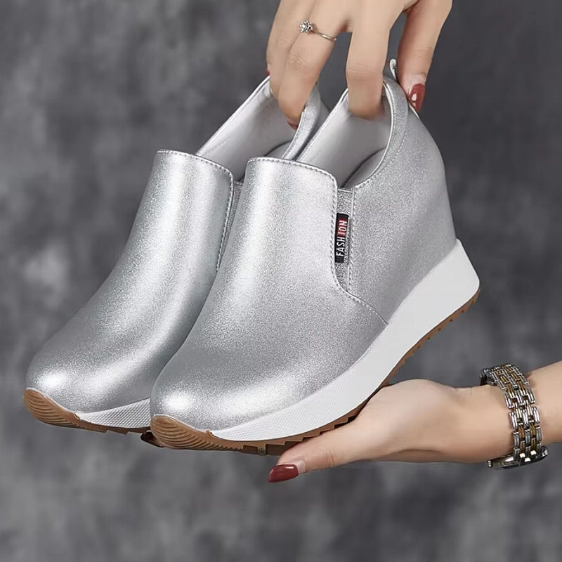 Schicke Stiefeletten aus echtem Leder mit Blockabsatz