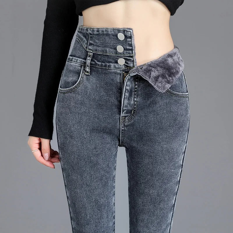 Friedrich® | Stylische High-Waist-Jeans mit Fleecefutter