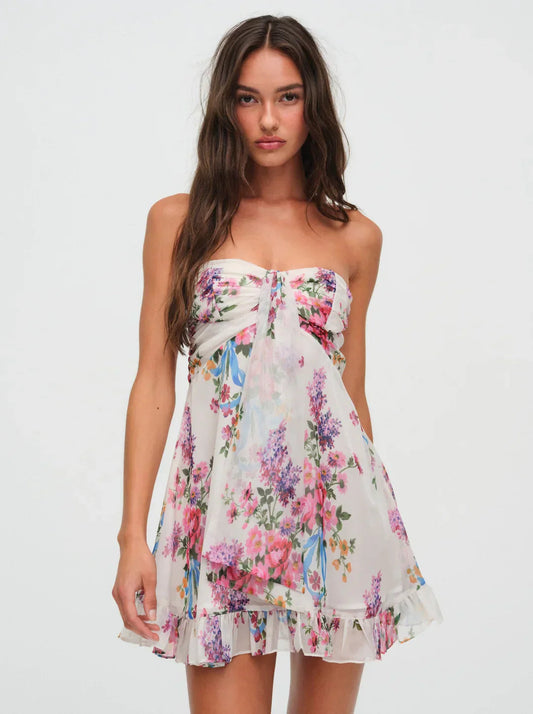 Fließendes Blumen-Boho-Maxikleid für Sommerstimmung
