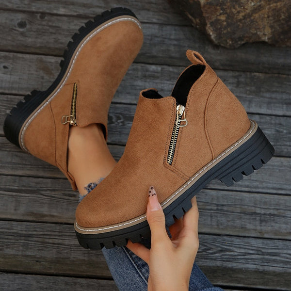 Schicke Leder-Stiefeletten für Damen