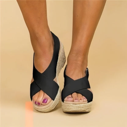 Bequeme Peeptoe-Sandale für Damen