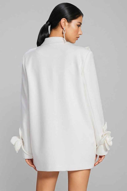 Blütenmuster Revers Maßgeschneiderter Blazer