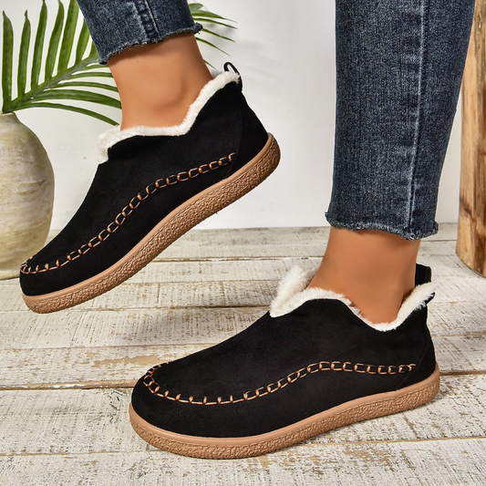 Gemütliche gefütterte Winterstiefel für Damen, rutschfeste Outdoor-Schuhe