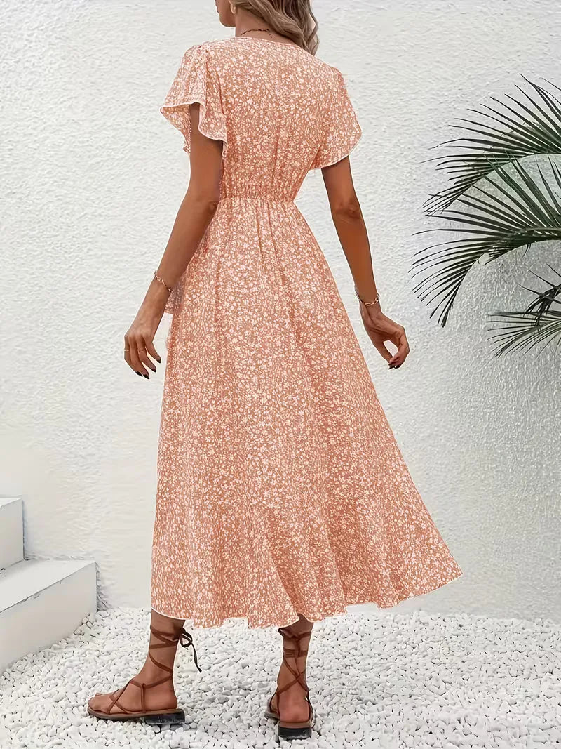 Florales Wickelkleid für Damen