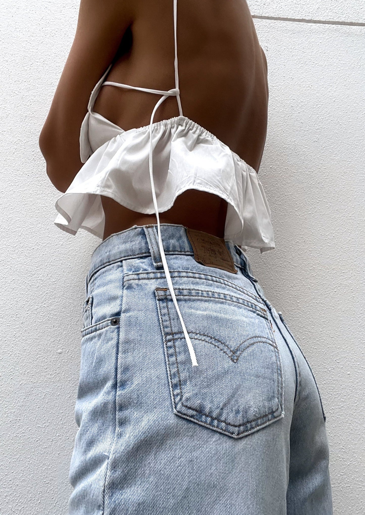 Damen Weiße Fließende Arabella Bluse