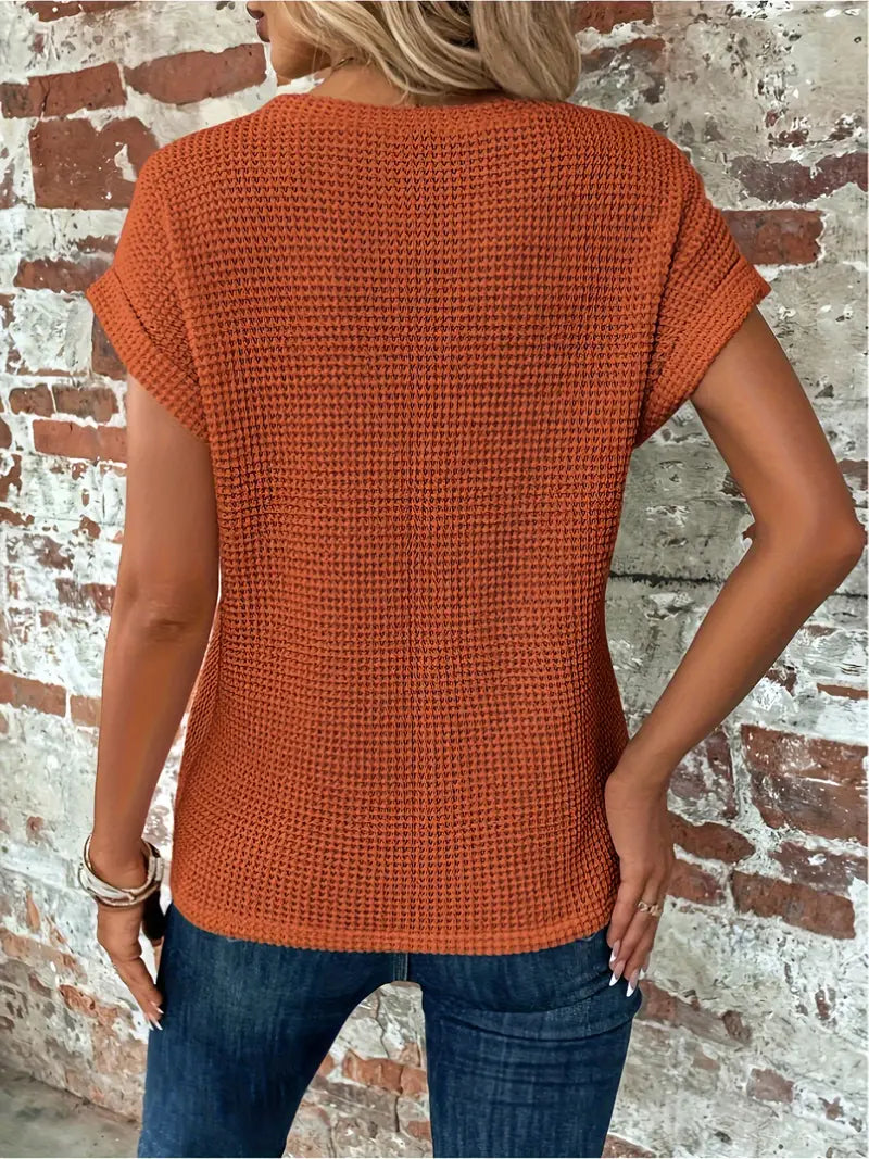 Lässiges T-Shirt mit kurzen Ärmeln für den Alltag