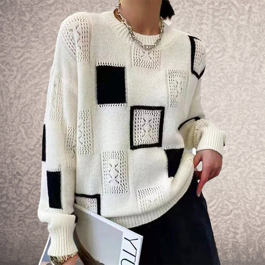 Gemütlicher schicker Winterstrickpullover