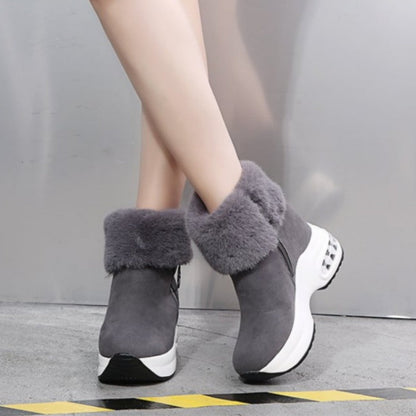 Dicksohlige gefütterte Stiefeletten für Damen