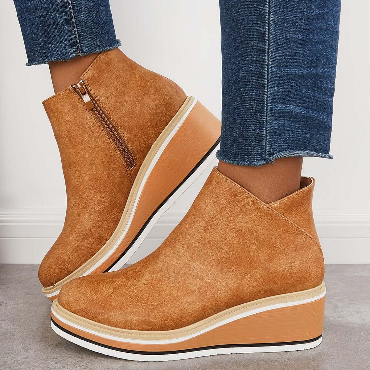 Schicke Leder-Stiefeletten für den Alltagsstil