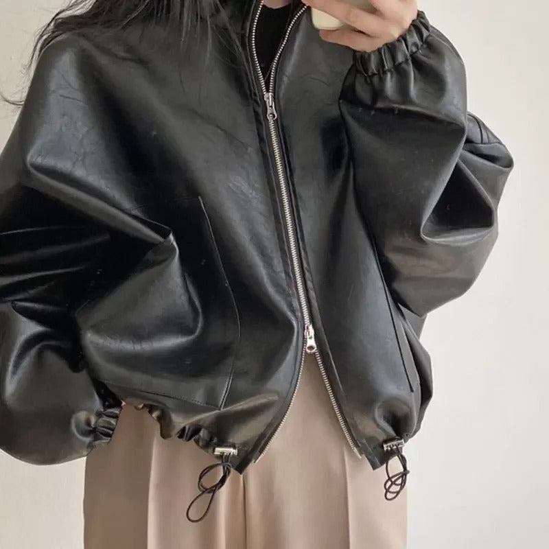 Personalisierte Hip-Hop PU-Lederjacke