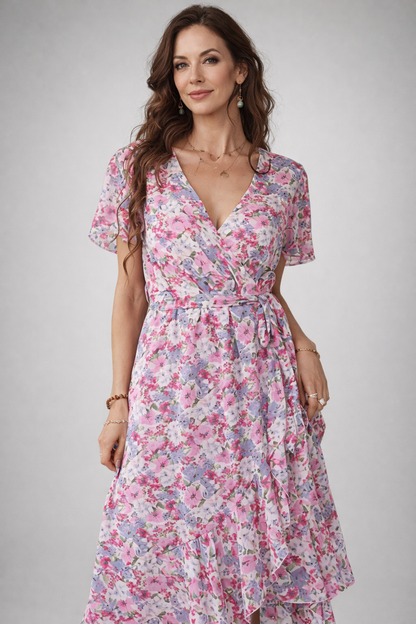Blumiges Midikleid für Damen