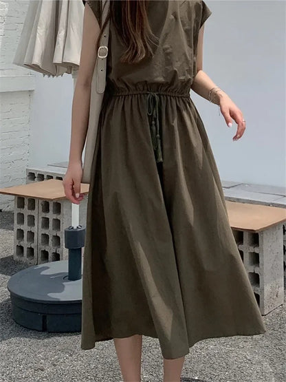 Valindr® | Sommerliches Midikleid mit Bindegürtel