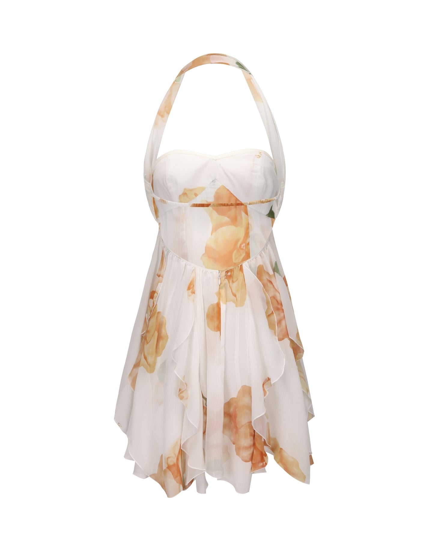 Kleid mit Blumenmuster und Neckholder-Ausschnitt