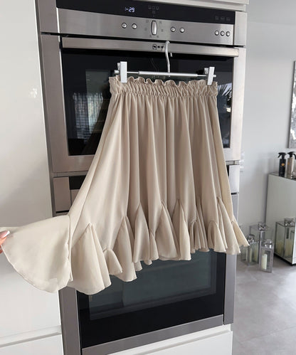 Schickes Beige im Rocker-Stil Kleid