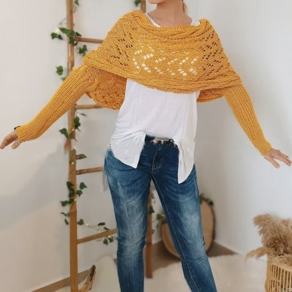 Gemütlicher mehrlagiger weicher Strickschal für Herbst und Winter