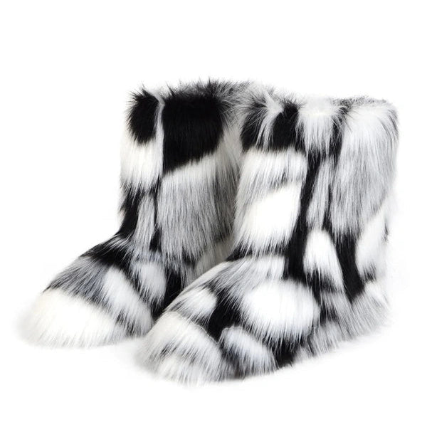 Mattierte Fluff Y2K Retro Stiefel