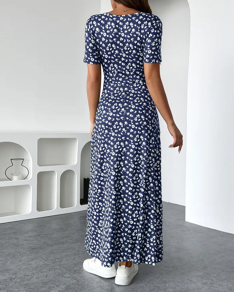 Elegantes bedrucktes Bodycon-Kleid