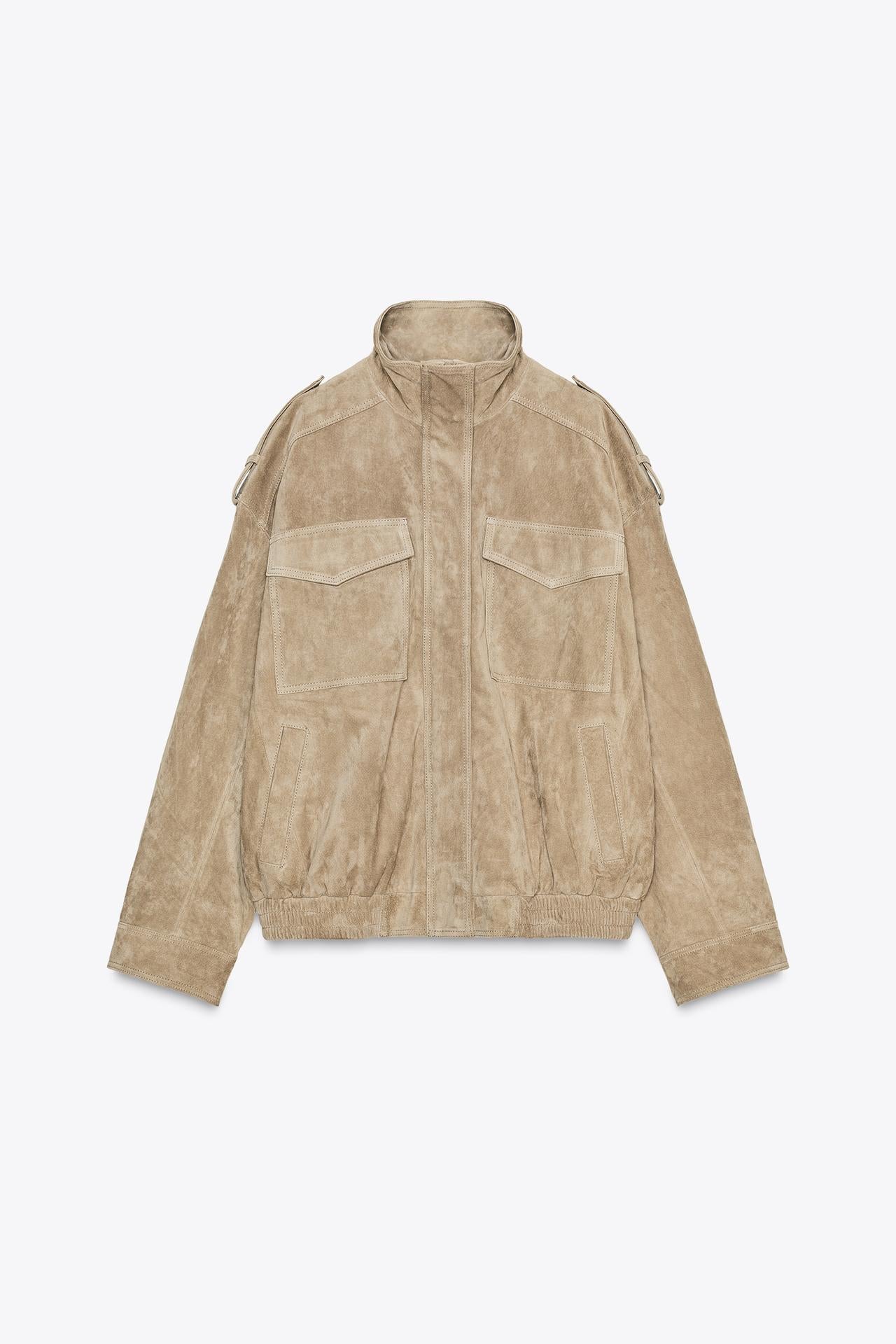 Klassische Vintage-inspirierte Wildlederjacke
