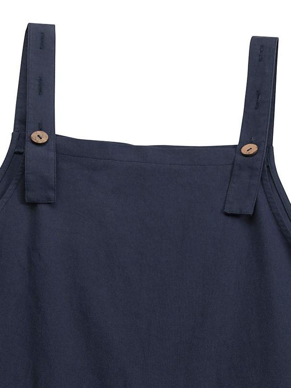 Damen Lässiger Overall mit Knöpfen