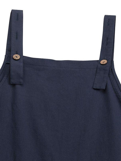Damen Lässiger Overall mit Knöpfen