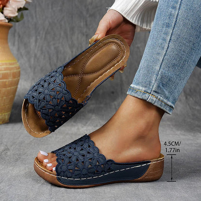 Stilvolle Fischnetz-Riemchensandalen für Damen