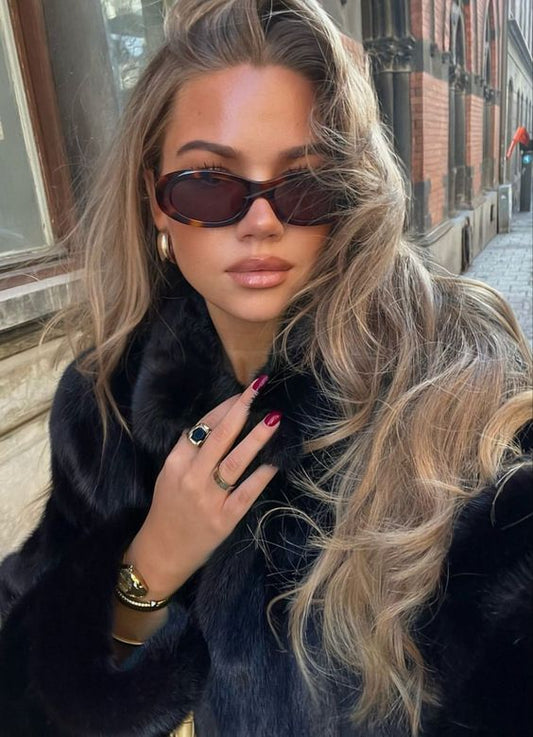 Retro-Sonnenbrille mit klarem Glas für zeitlosen Stil
