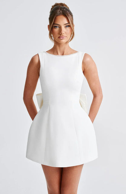 Cocktailkleid für Damen mit Schleifenrücken